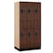 Salsbury Industries Wardrobe Locker, 36" W, 21" D, 76" H, (3) Wide, (6) Openings, Mahogany 37361MAH - alternate 1